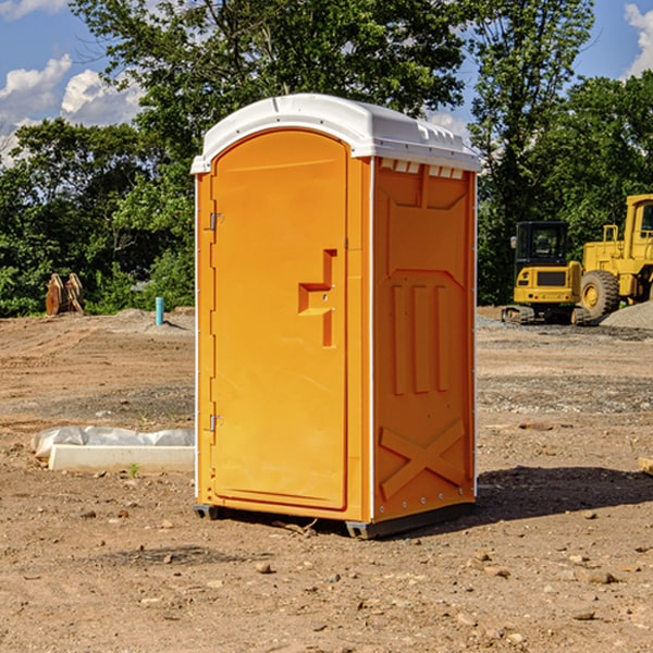 can i customize the exterior of the portable restrooms with my event logo or branding in Columbia IA